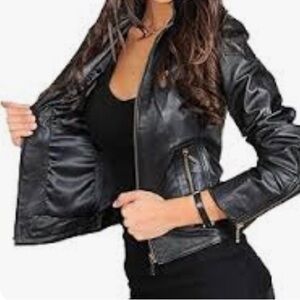 Faux leather jacket